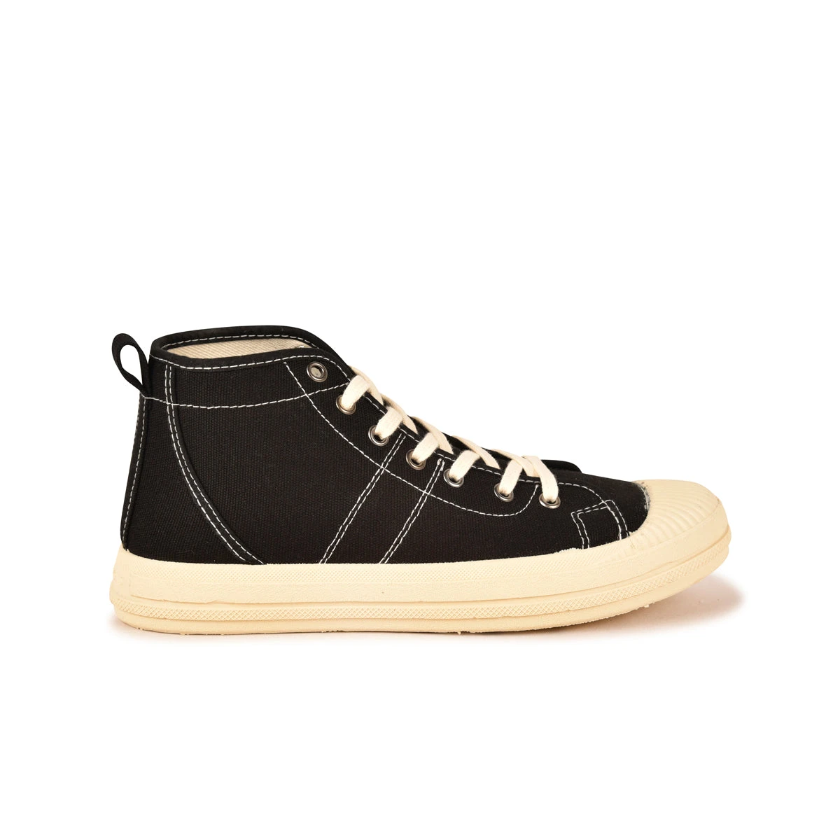 Baskets Montantes Femme - Confort Supérieur en Coton Recyclé - Noir/Marfil 3 Baskets Montantes Femme - Confort Supérieur en Coton Recyclé - Noir/Marfil