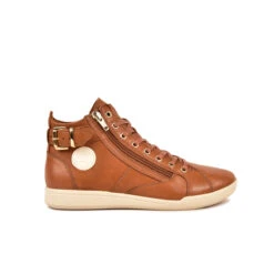 Basket Montante Femme - Confort Ultime avec Semelle FLEX - Camel - Chaussures de Ville