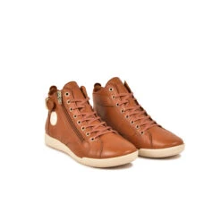 Basket Montante Femme - Confort Ultime avec Semelle FLEX - Camel - Chaussures de Ville -Pataugas Soldes Boutique 628117 751 BASKET HAUTE FEMME PALME F2H CAMEL 4