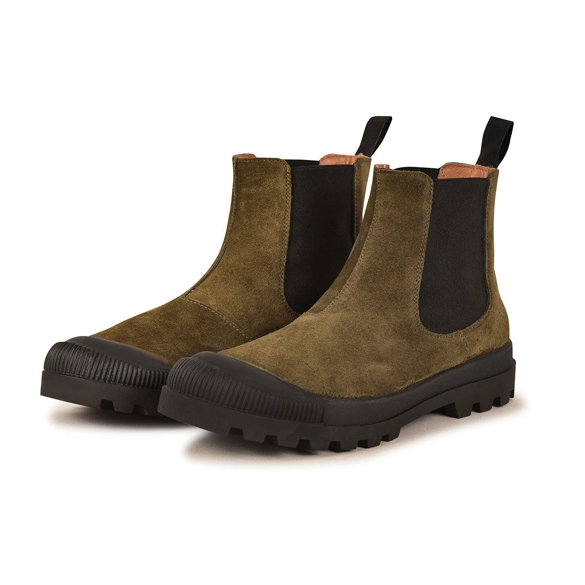 Bottines Chelsea Homme - Cuir Suédé Confortable - Kaki 6 Bottines Chelsea Homme - Cuir Suédé Confortable - Kaki – Image 4