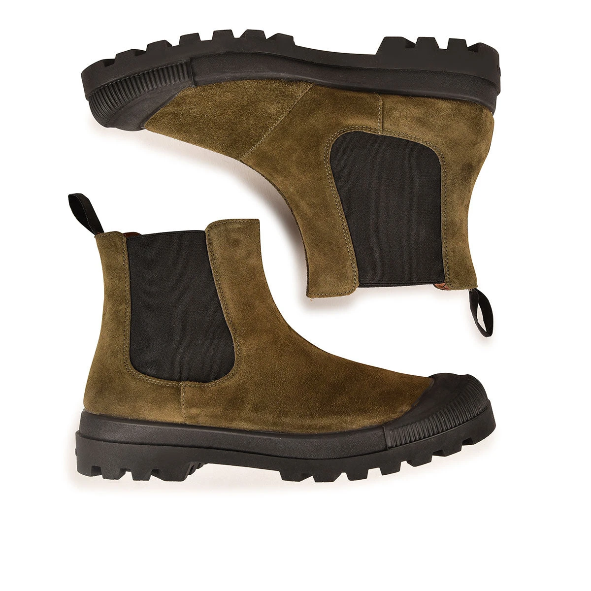 Bottines Chelsea Homme - Cuir Suédé Confortable - Kaki 7 Bottines Chelsea Homme - Cuir Suédé Confortable - Kaki – Image 5