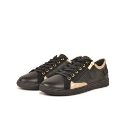 Baskets Femme JESTER Mix de Cuirs Noir Doré - Confort Urbain & Style Unique -Pataugas Soldes Boutique 628254 BASKET FEMME JESTER MIX F4H NOIR DORE 5 85ac9123 6bed 4796 86f8 a699064089d6