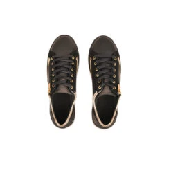 Baskets Femme JESTER Mix de Cuirs Noir Doré - Confort Urbain & Style Unique -Pataugas Soldes Boutique 628254 BASKET FEMME JESTER MIX F4H NOIR DORE 6 a7c2426d b3e9 4ef5 9157 8cd40ac5b520