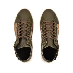 Basket Montante Femme Ultra-Confort - Jacquard Recyclé - Kaki - Streetwear -Pataugas Soldes Boutique 628274 BASKET FEMME PALME WT KAKI 6