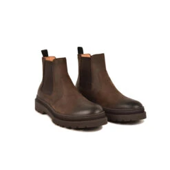 Chaussures Homme Chelsea Boots en Cuir Waxé Déperlant - Chocolat 15 Chaussures Homme Chelsea Boots en Cuir Waxé Déperlant - Chocolat -Pataugas Soldes Boutique 628280 803 BOOTS HOMME VITUS W H4H CHOCO 4