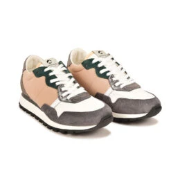 Chaussures de Running Femme Confortables - Argent, Automne, Ville et Campagne -Pataugas Soldes Boutique 628285 BASKET FEMME ASTATE MIX GRIS PECHE web4