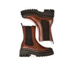Bottes Tout-Terrain Femme Confortables en Cuir Chocolat - Randonnée et Aventure -Pataugas Soldes Boutique 628291 BOOTS FEMME AINIOA CH N F4H CHOCO 6