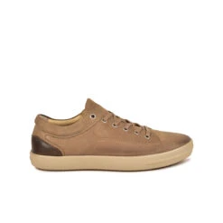Baskets Homme CARL - Cuir Souple Résistant - Confort Optimal - Taupe
