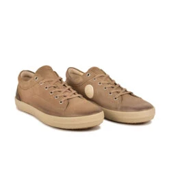 Baskets Homme CARL - Cuir Souple Résistant - Confort Optimal - Taupe -Pataugas Soldes Boutique 628302 BASKET HOMME NEW CARL SG H4H TAUPE 4