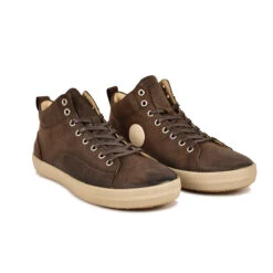 Baskets Homme CARLO - Cuir Waxé Chocolat - Confort Quotidien -Pataugas Soldes Boutique 628305 BASKET HOMME NEW CARLO W H4H CHOCO 3
