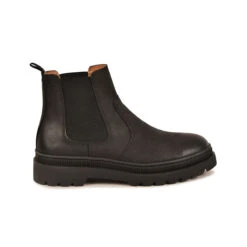 Chaussures Chelsea Boots Femme en Cuir Waxé Déperlant Noir - Confortable et Polyvalente pour Toutes Occasions
