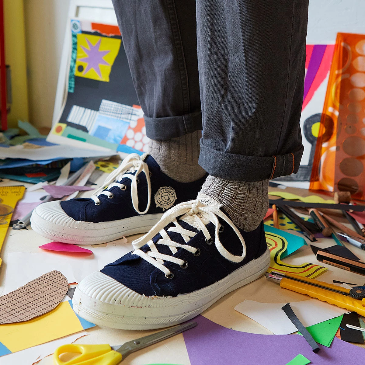 Baskets Homme ETCHE - Confortable & Polyvalent - Bleu Marine 4 Baskets Homme ETCHE - Confortable & Polyvalent - Bleu Marine – Image 2