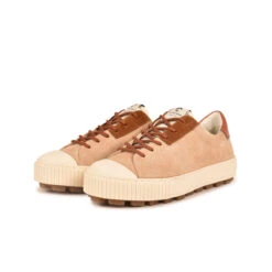 Basket Femme Tout-Terrain Confortable en Cuir Suédé Beige/Camel - Randonnée & Urbain -Pataugas Soldes Boutique ARANSF4HBEIGECAMEL6282079605