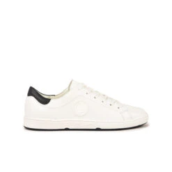 Chaussures de Course Homme Confortables en Cuir - Blanc et Marine pour Running