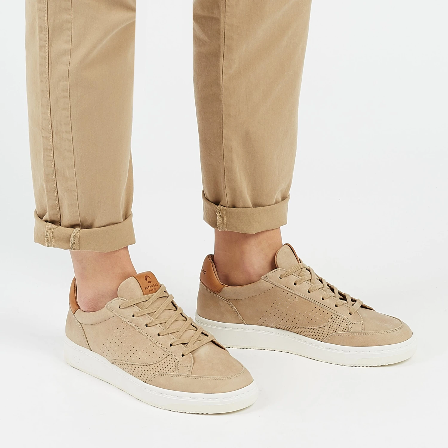 Baskets Homme BASALTE - Cuir Nubuck Confortable - Beige 4 Baskets Homme BASALTE - Cuir Nubuck Confortable - Beige – Image 2