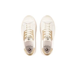 Baskets Femme ARAN - Confortable, Antidérapante et Polyvalente - Blanc/Doré 15 Baskets Femme ARAN - Confortable, Antidérapante et Polyvalente - Blanc/Doré -Pataugas Soldes Boutique BASKET FEMME ARAN M F2H BLANC DORE 6