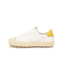 Baskets Femme ARAN - Confort Tout-Terrain - Blanc/Jaune - Randonnée Urbaine -Pataugas Soldes Boutique BASKET FEMME ARAN MIX F2H BLANC JAUNE 3