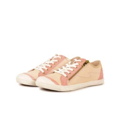 Baskets Femme Confortables en Cuir Souple - Nude/Doré pour Printemps/Été -Pataugas Soldes Boutique BASKET FEMME BAHIA SME F2H NUDE DORE 628048 948 5