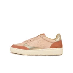 Baskets Femme BASALTE - Confort Optimal - Look Élégant - Beige Rosé/Doré -Pataugas Soldes Boutique BASKET FEMME BASALT F2H NUDE DORE 2