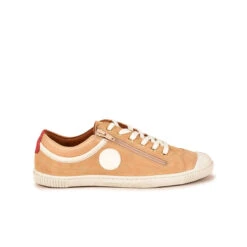 Basket Femme Confortable en Cuir Souple - Beige - Chaussures de Ville