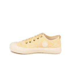 Baskets Femme Confortables en Toile Jacquard - Voyages et Tenues Estivales - Jaune -Pataugas Soldes Boutique BASKET FEMME ETCHE L MF F2I JAUNE 628374 200 3