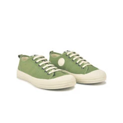 Baskets Homme ETCHE en Coton Recyclé - Confort Ultime - Kaki -Pataugas Soldes Boutique BASKET FEMME ETCHE L T H2H KAKI 4