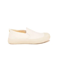 Baskets Slip-On ETCHE Confortables en Coton Recyclé - Blanc