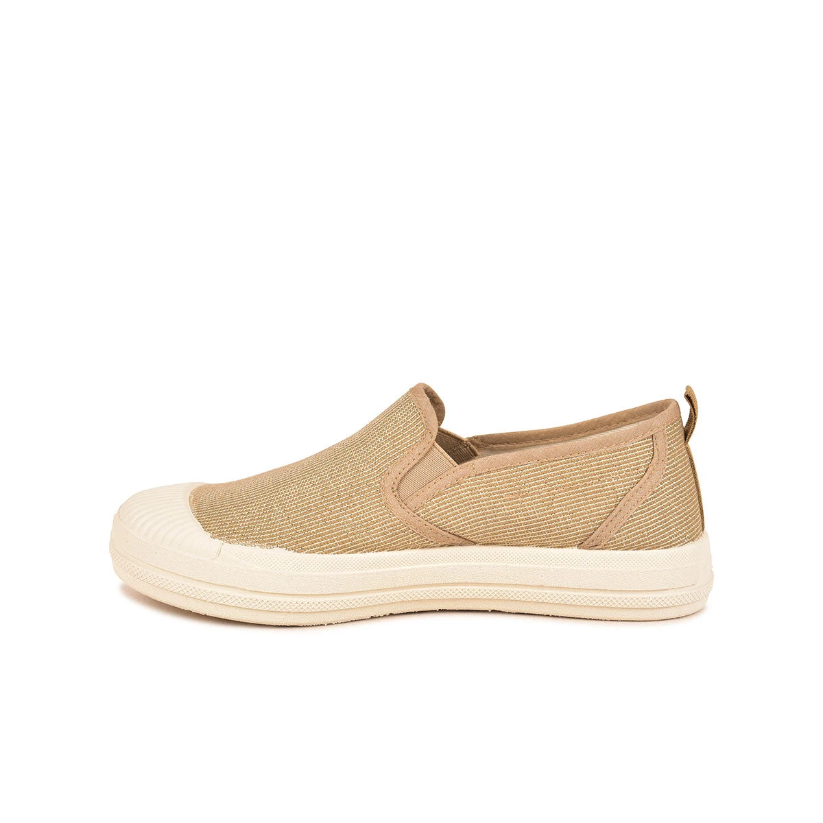 Baskets Slip-On Confortables en Coton Recyclé - Beige - Pour Aventures Quotidiennes 4 Baskets Slip-On Confortables en Coton Recyclé - Beige - Pour Aventures Quotidiennes – Image 2
