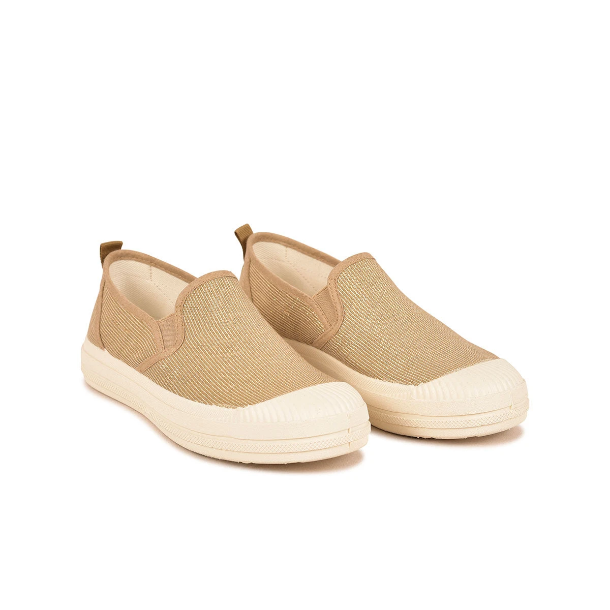 Baskets Slip-On Confortables en Coton Recyclé - Beige - Pour Aventures Quotidiennes 5 Baskets Slip-On Confortables en Coton Recyclé - Beige - Pour Aventures Quotidiennes – Image 3