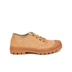 Chaussures Basses Écologiques en Toile Recyclée - Confortables pour Tous les Jours - Noisette