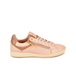 Basket Femme Confortable en Cuir Nude - Semelle Flex pour Marche Urbaine