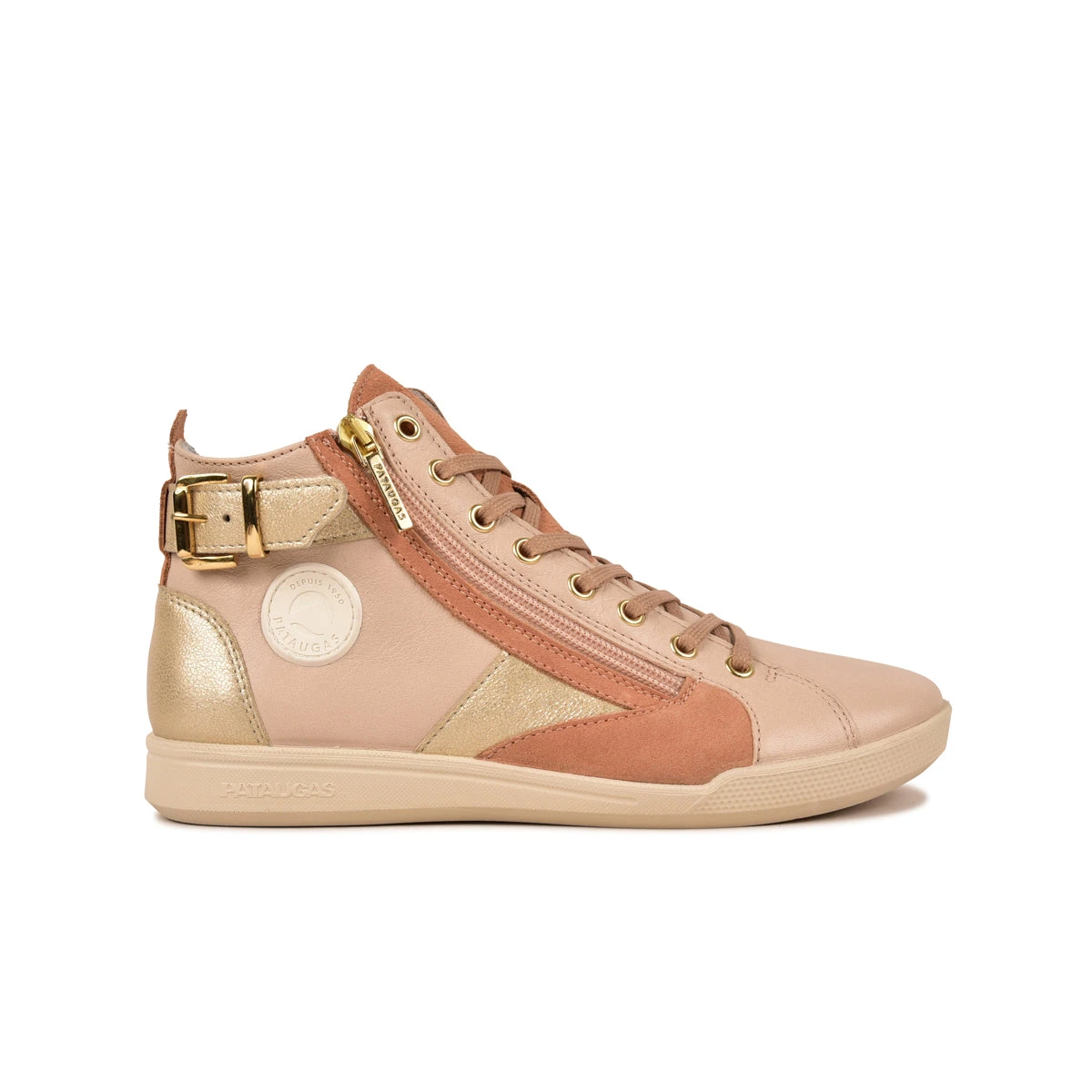 Basket Femme Confortable Semelle Flex - Beige Rosé/Doré pour Marche et Ville 3 Basket Femme Confortable Semelle Flex - Beige Rosé/Doré pour Marche et Ville