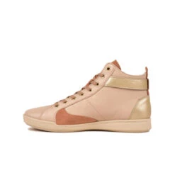 Basket Femme Confortable Semelle Flex - Beige Rosé/Doré pour Marche et Ville 10 Basket Femme Confortable Semelle Flex - Beige Rosé/Doré pour Marche et Ville -Pataugas Soldes Boutique BASKET FEMME PALME MIX F2H NUDE DORE 3