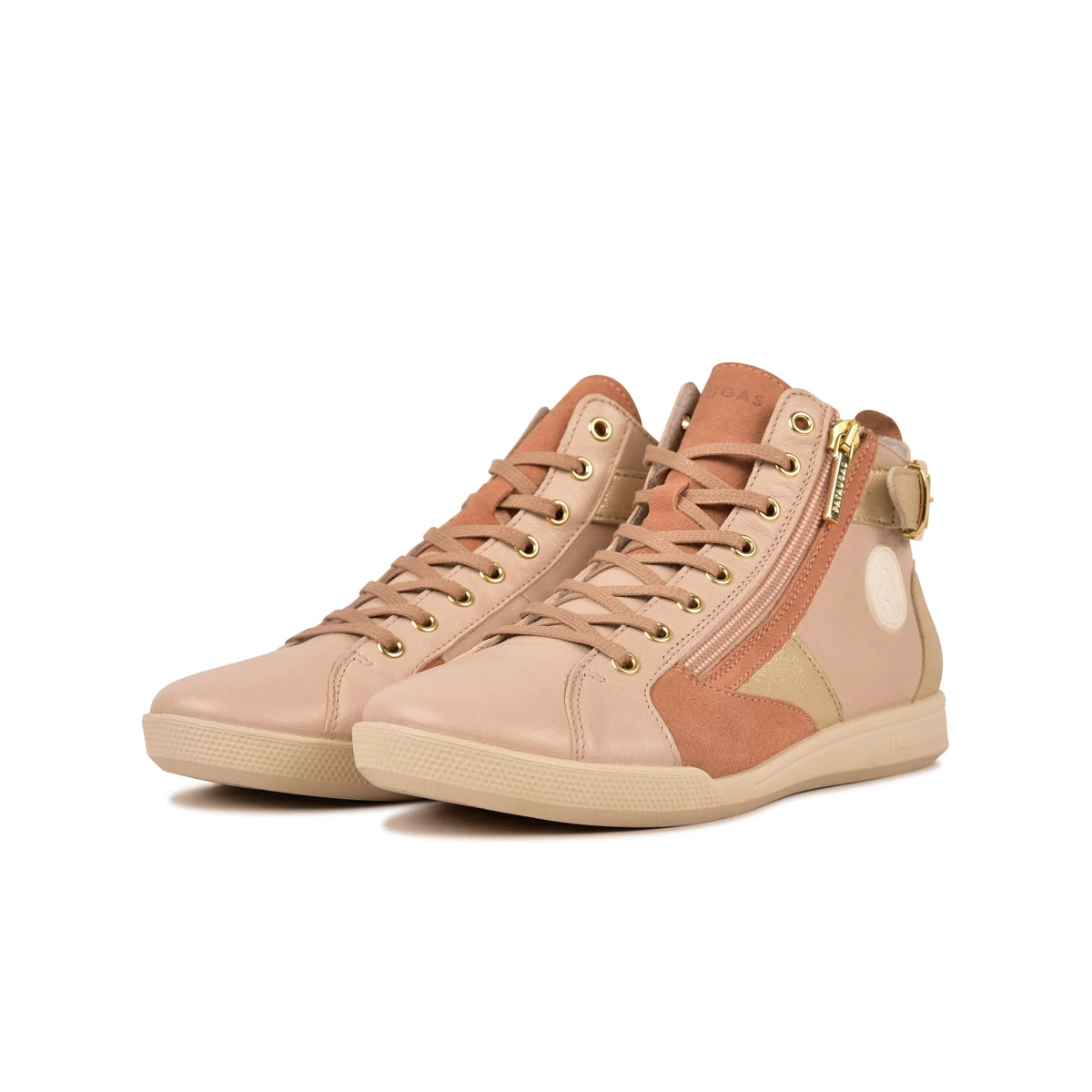 Basket Femme Confortable Semelle Flex - Beige Rosé/Doré pour Marche et Ville 4 Basket Femme Confortable Semelle Flex - Beige Rosé/Doré pour Marche et Ville – Image 2