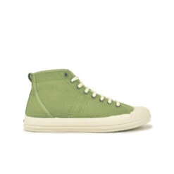 Baskets Confortables en Coton Recyclé Kaki - Idéales pour Voyager et Ville