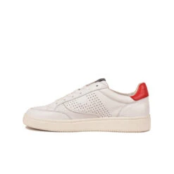 Chaussures de Course Homme - Confort Cuir Blanc et Rouge pour Sport et Loisirs -Pataugas Soldes Boutique BASKET HOMME BASALT N F2H BLANC ROUGE 3
