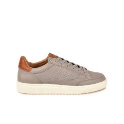 Baskets Homme Basalte en Cuir Premium - Confort Durable Gris