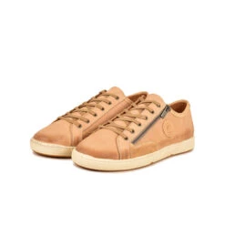 Basket Homme Confortable en Cuir Pull-up - Beige - Look Estival Décontracté -Pataugas Soldes Boutique BASKET HOMME JAY N H2I BEIGE 628397 150 5