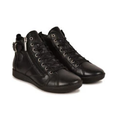 Baskets Femme Noir - Confort Flex & Design Intemporel pour Sorties en Ville -Pataugas Soldes Boutique BASKETHAUTEFEMMEPALMEF4GNOIR4