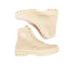 Boots Femme Confortable et Écologique - Coton Bio - Écru - Voyages Urbains -Pataugas Soldes Boutique BOOTS FEMME OG M ZIPTI F2I ECRU 628347 103 6
