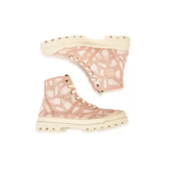 Chaussures de Marche Femme Confortables en Toile Recyclée - Rose - Printemps -Pataugas Soldes Boutique BOOTS FEMME OG GR F2H POUDRE 6