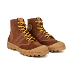 Bottes Femme Éco-Responsables - Confort Moderne en Cuir Suédé Camel -Pataugas Soldes Boutique BOOTS FEMME ORIGINALE S F4G CARAMEL 4