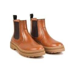 Bottes Chelsea en Cuir Nappa Camel - Confort Hiver & Style Élégant -Pataugas Soldes Boutique BOOTS FEMME VITUS N F4H CAMEL 628277 751 4