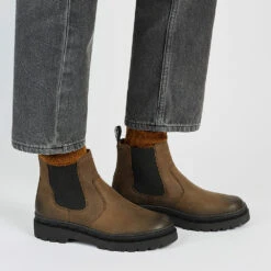 Bottes Femme en Cuir - Confortable avec Semelle en Laine Mérinos - Taupe -Pataugas Soldes Boutique BOOTS FEMME VITUS WL F4i TAUPE 628528154