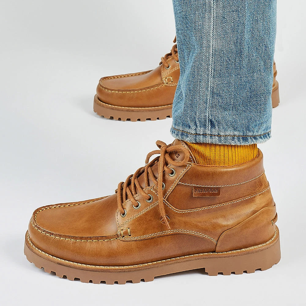 Bottines Homme Élégantes et Résistantes - Cuir Pull-Up Marron - Marche Urbaine 4 Bottines Homme Élégantes et Résistantes - Cuir Pull-Up Marron - Marche Urbaine – Image 2