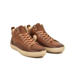 Chaussures de Ville Confortables en Cuir Camel - Baskets Montantes Homme -Pataugas Soldes Boutique BOOTS HOMME NEW CARLO N H4I CHATAIGNE 628462 755 4