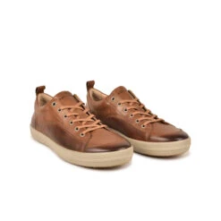 Baskets Homme CARL - Cuir Nubuck Confortable - Châtaigne -Pataugas Soldes Boutique CHAUSSURE HOMME CARL N H2H CHATAIGNE 4