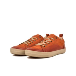 Baskets Homme CARL - Cuir Nubuck Confortable - Orange -Pataugas Soldes Boutique CHAUSSURE HOMME CARL NU H2H ORANGE 5
