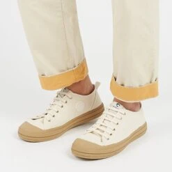 Basket Homme ETCHE - Coton Recyclé Ultra Confortable - Écru/Gomme -Pataugas Soldes Boutique ETCHELTWKH2HECRUGUM1