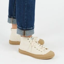 Basket Homme ETCHE - Coton Recyclé Confortable - Écru/Gomme -Pataugas Soldes Boutique ETCHEMTWKH2HECRUGUM1